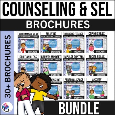 SCHOOL COUNSELING BROCHURE BUNDLE - NSCW - Parent Conferences - Forms SEL