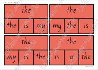 Tricky Word Match Activity (QLD font) - image 3 of 5