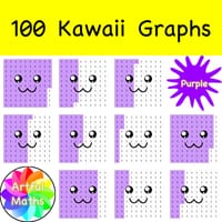 400 Purple Counting Graphs Down Numbers 1-100 for Kinder Maths - thumbnail 4 of 5