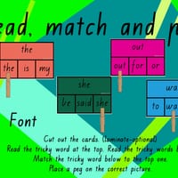 Tricky Word Match Activity (VIC font) - thumbnail 1 of 5
