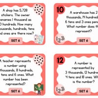 Place Value & Representing Numbers 96 Task Cards | Years 3–4 | Aust Curriculum - thumbnail 4 of 7