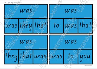 Tricky Word Match Activity (QLD font) - image 5 of 5