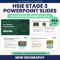 Stage 3 HSIE Unit 4 – Our World's Environments – PowerPoint Lesson Slides (Years 5–6) - thumbnail 1 of 4