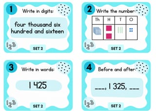 Place Value & Representing Numbers 96 Task Cards | Years 3–4 | Aust Curriculum - image 2 of 7