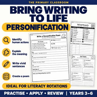 Personification Figurative Language – Worksheets (Years 3–6) - image 3 of 4