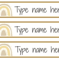 Muted Rainbow Editable Student Desk Name Labels | Canva & PowerPoint | Classroom - thumbnail 4 of 4