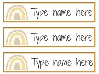 Muted Rainbow Editable Student Desk Name Labels | Canva & PowerPoint | Classroom - image 4 of 4