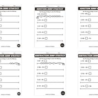 Addition and Subtraction Jump Strategy Worksheets | Open Number Lines ...