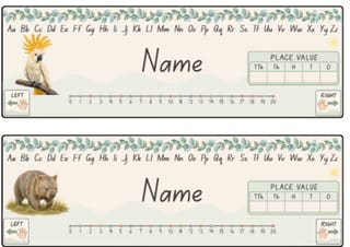 Editable Student Desk Name Labels Sunlit Australiana | PowerPoint | Australian - image 4 of 4