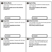 Year 5 Multiplication & Division Word Problems Worksheets | 24 Problems/Answers