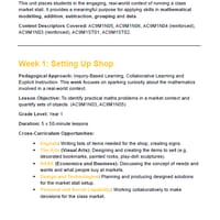 Mathematics - Unit 3 Market Maths - LESSON PLANS - Year 1 - thumbnail 4 of 4