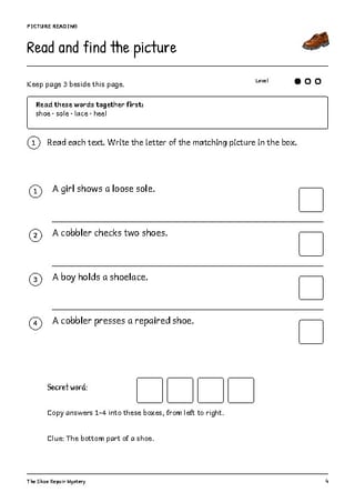 The Shoe Repair Mystery | Reading Comprehension & Writing | Grades 1-2 - image 4 of 4