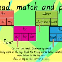Tricky Word Match Activity (TAS font) - thumbnail 1 of 5