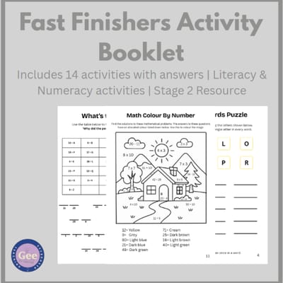 Stage 2 Fast Finishers Activity Booklet | 14 Engaging Activities