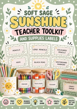 Visual Labels Classroom Editable Editable Classroom Labels Sage & Sunshine| Teacher Toolbox Labels ...
