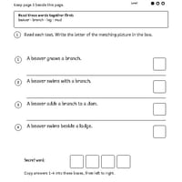 The Beaver's Busy Building Day | Reading Comprehension & Writing | Grades 1-2 - thumbnail 4 of 4
