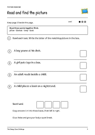 The Sleepy Class Challenge | Reading Comprehension & Writing | Grades 1-2 - image 4 of 4