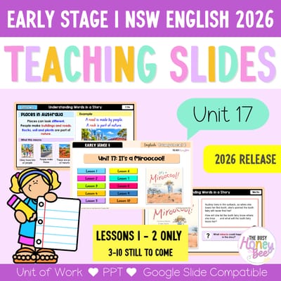 Early Stage 1 NSW English Teaching Slides UNIT 17 It’s a Miroocool! 2026