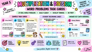Australian Curriculum Maths Task Cards Years 3–5 | Differentiated Growing Bundle - image 5 of 8