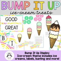 Bump It Up Wall Ice Cream Theme | Student Goal Display for Bulletin Boards - thumbnail 1 of 2
