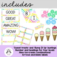 Bump It Up Wall Ice Cream Theme | Student Goal Display for Bulletin Boards - thumbnail 2 of 2