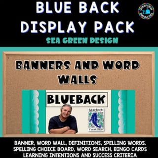 BLUEBACK - SEA GREEN, Banner-Word Wall, spelling , bingo, learning intentions - image 5 of 5