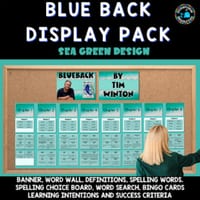 BLUEBACK - SEA GREEN, Banner-Word Wall, spelling , bingo, learning intentions - thumbnail 3 of 5