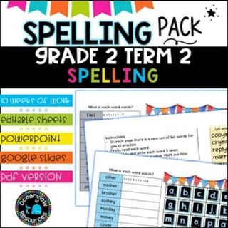 Grade 2 Term 2 Spelling- Suitable for Distance Learning - image 1 of 6