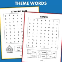 Word Searches for Beginning Readers Sight Words CVC Word Families Theme Words - thumbnail 4 of 4