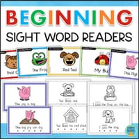 Emergent Readers Decodable Sight Word Books CVC Words Kindergarten Foundation Reading