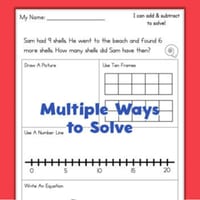 Year 1 Word Problems Maths Worksheets Addition & Subtraction to 20 - thumbnail 3 of 4