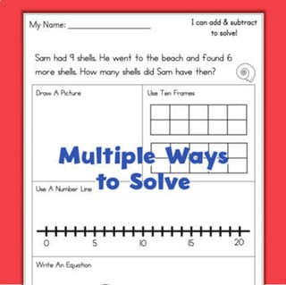 Year 1 Word Problems Maths Worksheets Addition & Subtraction to 20 - image 3 of 4