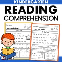 Kindergarten Foundation Reading Comprehension Worksheets Decodable Passages with Questions - thumbnail 1 of 3