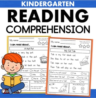 Kindergarten Foundation Reading Comprehension Worksheets Decodable Passages with Questions - image 1 of 3