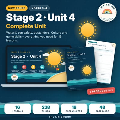 Stage 2 PDHPE Unit 4 | Years 3–4 | Water Safety, Sun Safety, Bullying & Games | NEW NSW Syllabus
