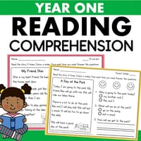 Year 1 Reading Comprehension Worksheets Decodable Passages with Questions - thumbnail 1 of 4