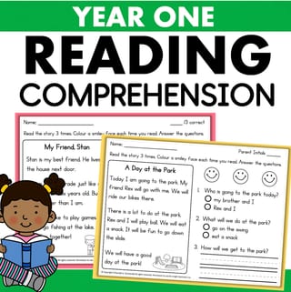 Year 1 Reading Comprehension Worksheets Decodable Passages with Questions - image 1 of 4