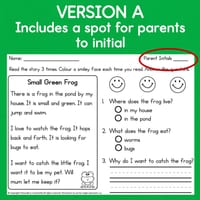 Year 1 Reading Comprehension Worksheets Decodable Passages with Questions - thumbnail 3 of 4
