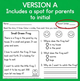 Year 1 Reading Comprehension Worksheets Decodable Passages with Questions - image 3 of 4