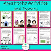 Apostrophe Activities and Posters - thumbnail 1 of 4