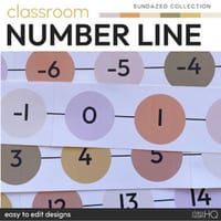 SUNDAZED Number Line Pack | Retro Classroom Decor