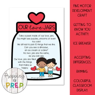Love Jars- Let's celebrate the things we love- A back to school activity. - image 4 of 5