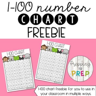 1-100 Number Chart Freebie - image 1 of 2
