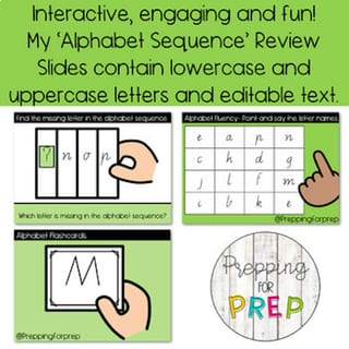 ALPHABET SEQUENCE REVIEW POWERPOINT- 7 REVIEW ACTIVITIES INCLUDED - image 4 of 4