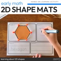 2D Shape Make It Count It Write It Mats