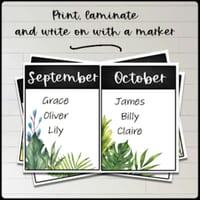 Tropical Birthday Display -  EDITABLE! Tropical Classroom Decor - thumbnail 2 of 3