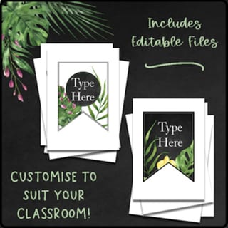 Tropical Welcome Banner - editable! Classroom Decor - image 2 of 3