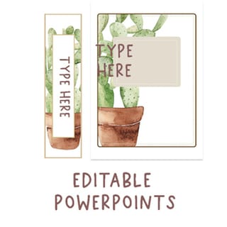 Boho Desert Binder Covers and Spines - EDITABLE!  - 2 sizes A4 and Letter - image 3 of 3