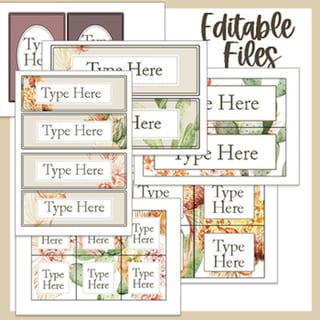 Boho Desert Classroom Label Pack - EDITABLE - image 3 of 3