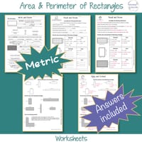 BUNDLE Area and Perimeter of Rectangles Math Warm Up & Worksheets Year 5 & 6 - thumbnail 7 of 7